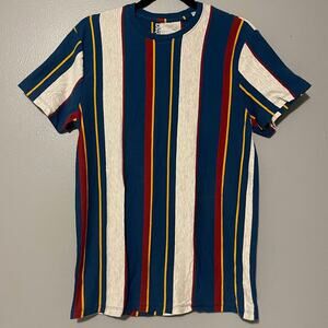 San Francisco Large T Shirt Multicolor Retro Classic Striped Short Sleeve Rare